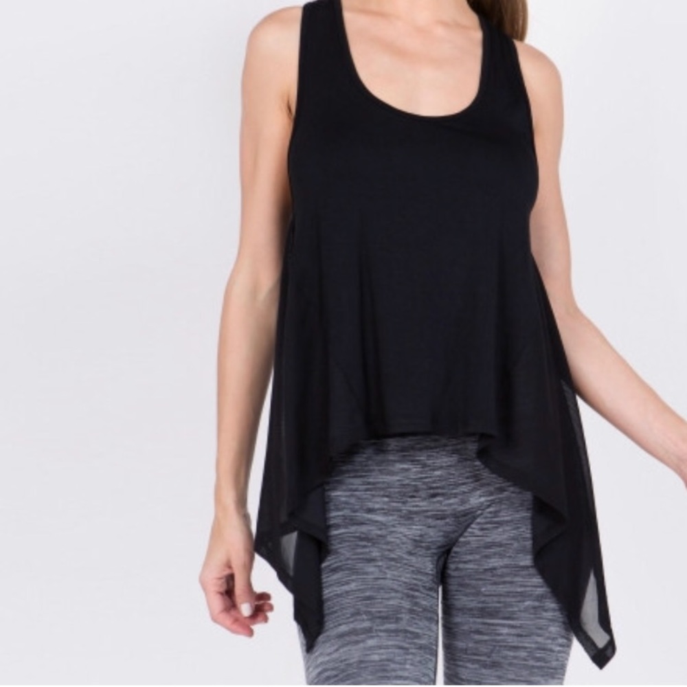 Performance Asymmetrical-Hem Cool Active Tank Top